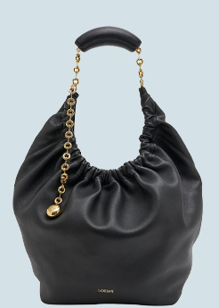 Loewe - Medium Squeeze Chain Leather Hobo Bag