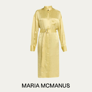 MARIA MCMANUS - Oversized Belted Wool Midi Shirtdress