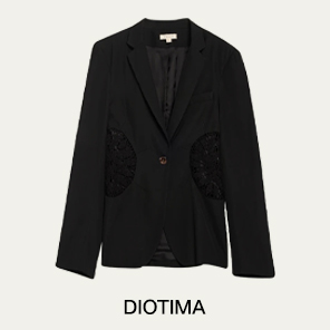 DIOTIMA - Crochet Insert Wool Blazer
