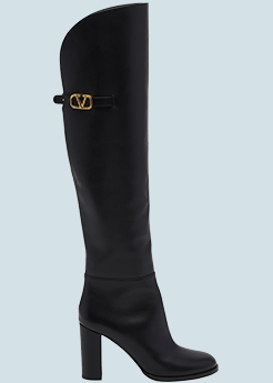 Valentino Garavani - VLogo Over-The-Knee Leather Boots