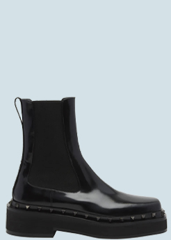 Valentino Garavani - Rockstud Beatle Leather Chelsea Boots