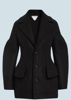 Bottega Veneta - Circle-Cut Wool Blazer Jacket