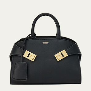 Ferragamo - Hug Gancini Leather Top-Handle Bag