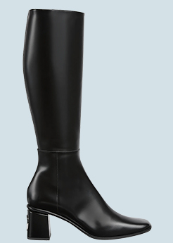 Gucci - Onyx Leather Knee Boots