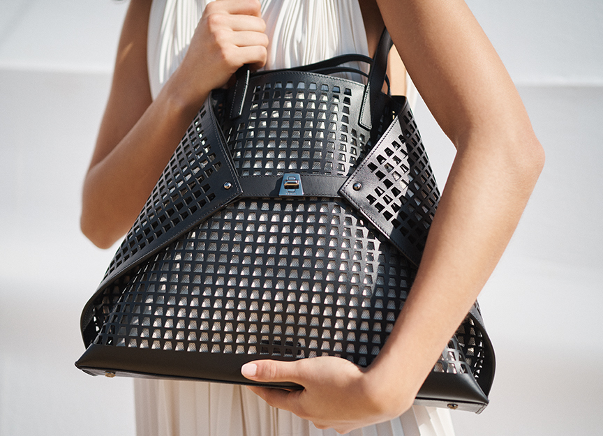 Akris - Ai Medium Laser Cut Shoulder Bag