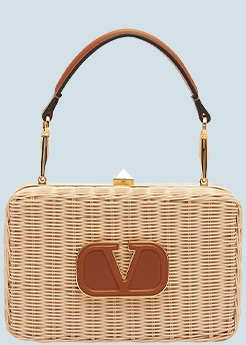 Valentino Garavani - VLOGO Staw Lunch Box Top-Handle Bag