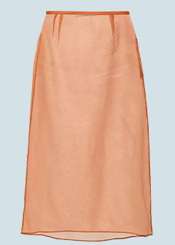 PRADA - Organza Midi Skirt