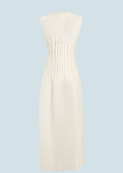 Khaite - Wes Pleated Silk Maxi Dress