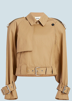 Khaite - Hammond Cropped Belted Jacket