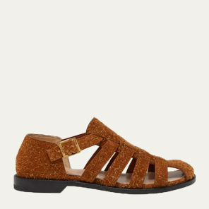 Loewe - Campo Brushed Suede Fisherman Sandals