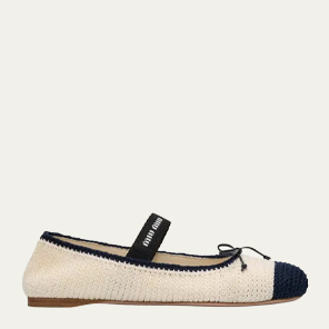 Miu Miu - Crochet Bicolor Ballerina Flats