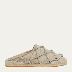 Valentino Garavani - Knot Caged Jute Espadrille Mules