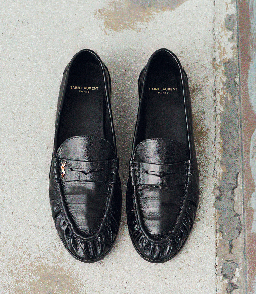 Saint Laurent - Le Leather YSL Penny Loafers