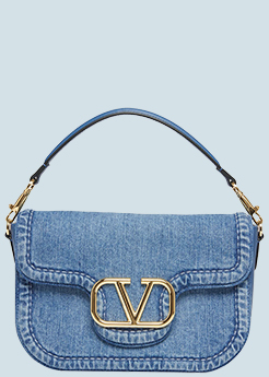 Valentino Garavani - Alltime VLOGO Denim Shoulder Bag