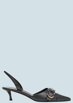 Givenchy - Voyou Leather Buckle Slingback Pumps