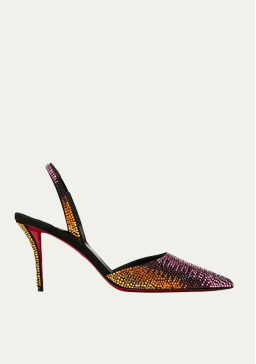 Christian Louboutin - Apostropha Crystal Slingback Red Sole Pumps