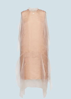 Prada - Tie-Neck Technical Voile Dress