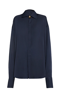 HARBISON - Apollo Studded Button Down Oversized Silk Shirt