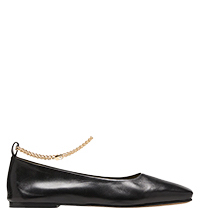 MARIA LUCA - Augusta Ankle-Chain Leather Ballerina Flats