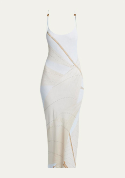 Loewe - Knit Rope Print Maxi Dress