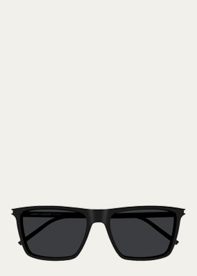 Saint Laurent - Men's SL 668 Acetate Rectangle Sunglasses