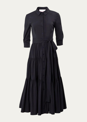 Carolina Herrera - Belted Tiered Midi Shirtdress