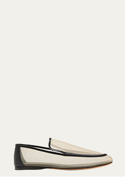 Khaite - Alessia Mesh Slip-On Loafers
