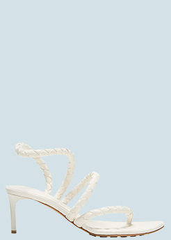 BOTTEGA VENETA - Leaf Braided Leather Stiletto Sandals