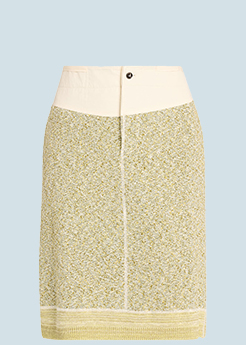BOTTEGA VENETA - Knotted Mouline Cotton Jersey Midi Skirt