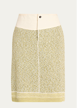 BOTTEGA VENETA - Knotted Mouline Cotton Jersey Midi Skirt