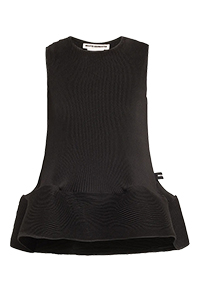 MELITTA BAUMEISTER Ripple Pleated Peplum Tank Top