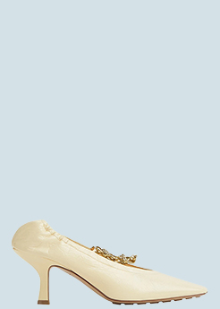 BOTTEGA VENETA - Crinkle Leather Chain Sporty Pumps