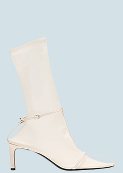 JIL SANDER - Stivaletto Trunk Nylon T-Strap Booties