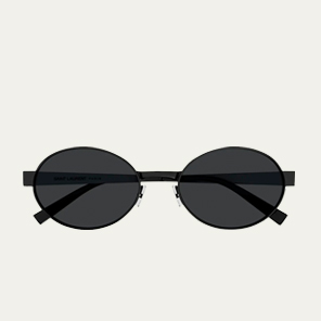 SAINT LAURENT - Logo Metal Oval Sunglasses