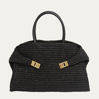 FERRAGAMO - Hug Crochet Raffia Tote Bag