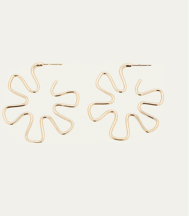 Bea Bongiasca - B Gold Earrings in 9K Yellow Gold