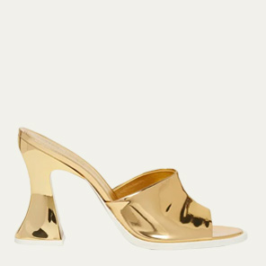 BOTTEGA VENETA - Cha Cha Metallic Mule Sandals