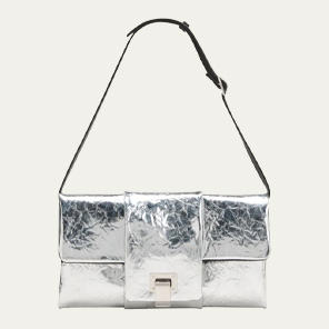 PROENZA SCHOULER - Flap Crinkled Metallic Leather Shoulder Bag