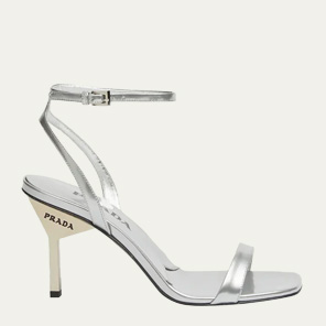 PRADA - Metallic Ankle-Strap Sandals