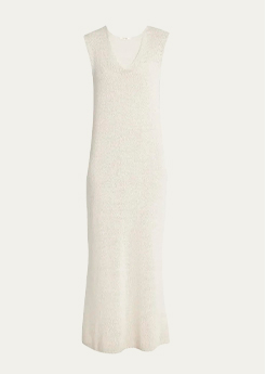 THE ROW - Folosa Open-Knit Maxi Silk Dress