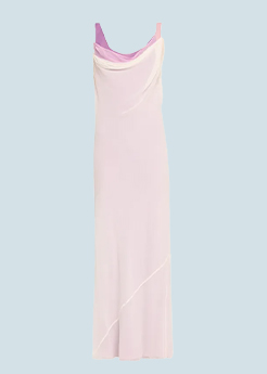 CHRISTOPHER ESBER Tri-Layered Cowl Silk Maxi Dress