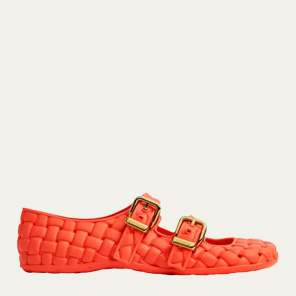 BOTTEGA VENETA - Amy Intreccio Dual Mary Jane Ballerina Flats