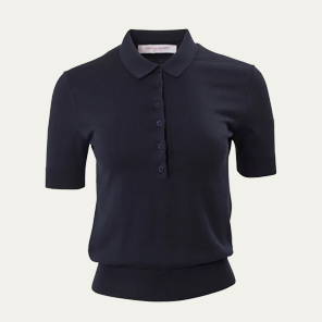 CAROLINA HERRERA - Short-Sleeve Knit Polo Shirt