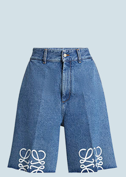 Loewe - Anagram Long Denim Shorts