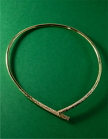Tabayer - 18K Yellow Gold Fairmined Oera Choker Necklace with Diamonds