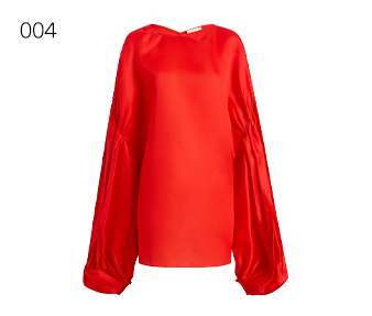 Khaite - Quico Balloon-Sleeve Oversized Silk Blouse