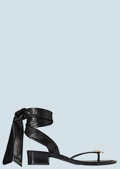 The Row - Cord Nappa Leather Heeled Thong Sandals