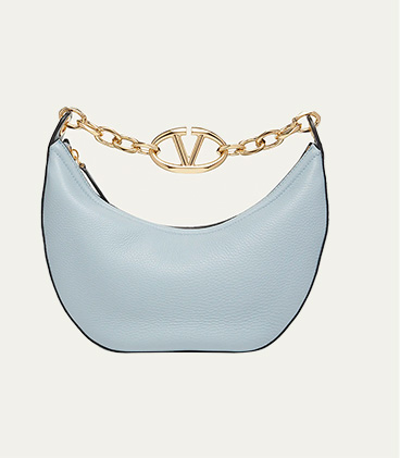 Valentino Garavani - VLOGO Small Calfskin Moon Hobo Bag