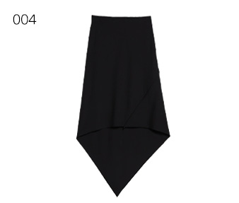 HELMUT LANG - Wool Scarf-Hem Skirt