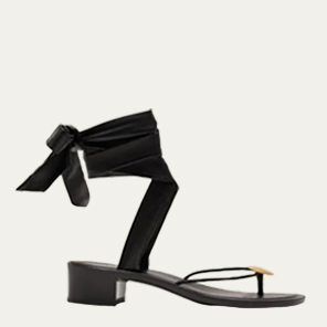 The Row - Cord Nappa Leather Heeled Thong Sandals